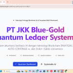 MULTI ANALISA FOTO SCREEN SOFTWARE APLIKASI  PT JKK BLUE-GOLD QUANTUM LEDGER SYSTEM™ BY PT JASA KONSULTAN KEUANGAN